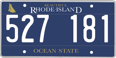 RI license plate 527181