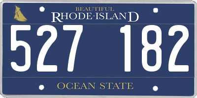 RI license plate 527182