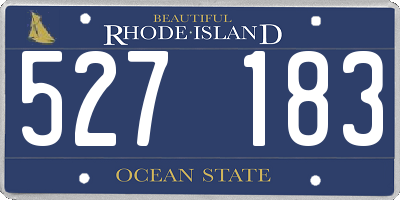 RI license plate 527183