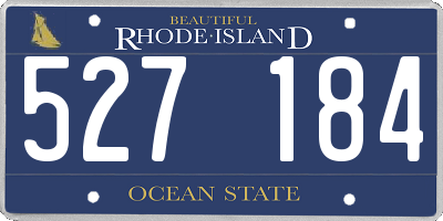 RI license plate 527184