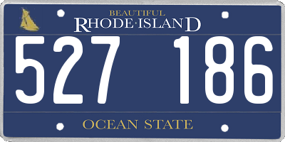 RI license plate 527186