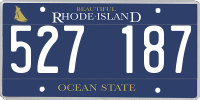 RI license plate 527187