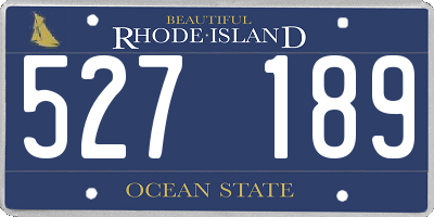 RI license plate 527189
