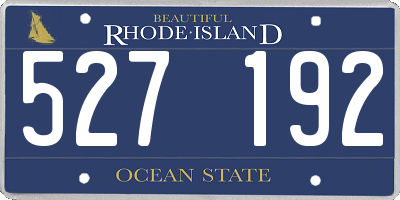 RI license plate 527192