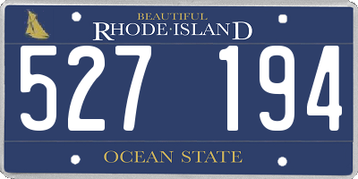 RI license plate 527194