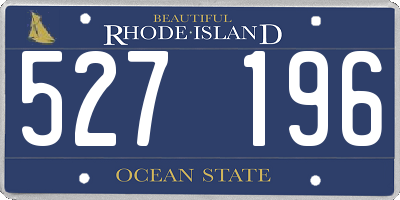 RI license plate 527196