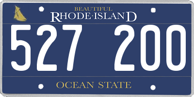 RI license plate 527200