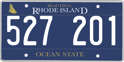 RI license plate 527201