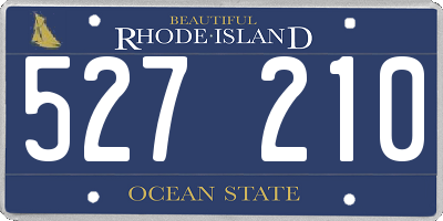 RI license plate 527210