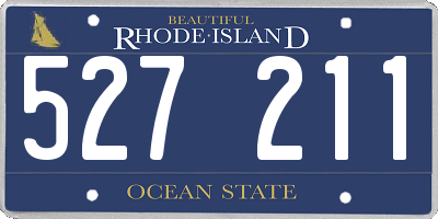RI license plate 527211