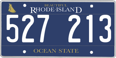 RI license plate 527213
