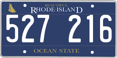 RI license plate 527216