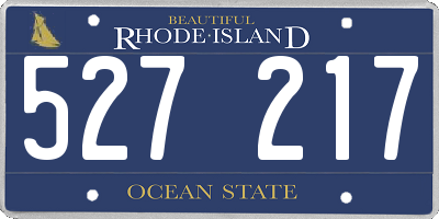 RI license plate 527217
