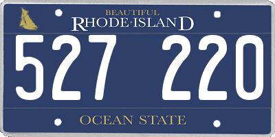 RI license plate 527220