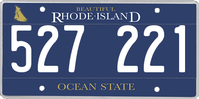 RI license plate 527221