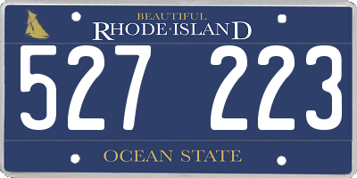RI license plate 527223