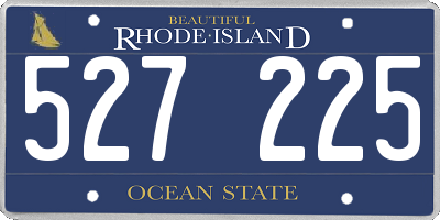 RI license plate 527225