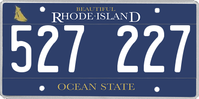 RI license plate 527227