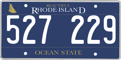 RI license plate 527229