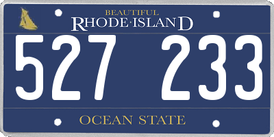 RI license plate 527233