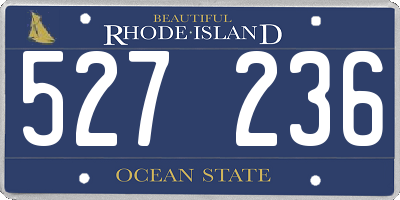 RI license plate 527236