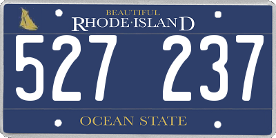 RI license plate 527237