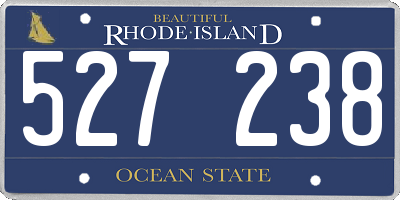 RI license plate 527238