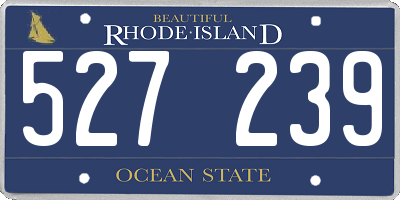 RI license plate 527239