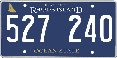 RI license plate 527240