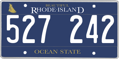 RI license plate 527242