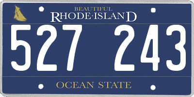 RI license plate 527243