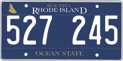 RI license plate 527245
