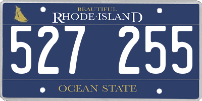 RI license plate 527255