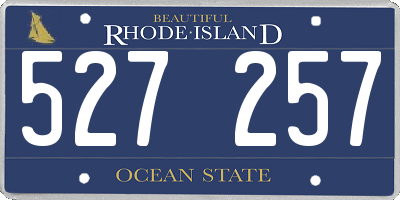 RI license plate 527257