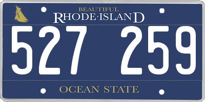 RI license plate 527259