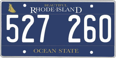 RI license plate 527260