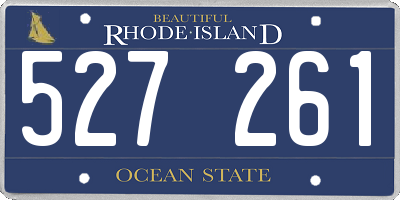 RI license plate 527261