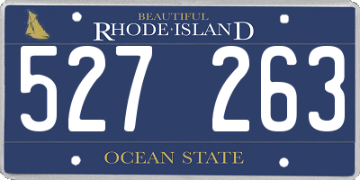 RI license plate 527263
