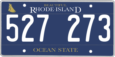 RI license plate 527273