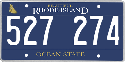 RI license plate 527274