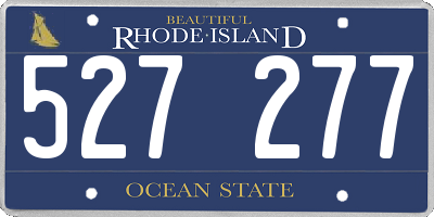 RI license plate 527277