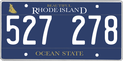 RI license plate 527278
