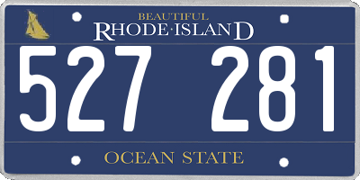 RI license plate 527281