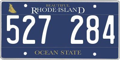 RI license plate 527284