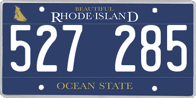 RI license plate 527285