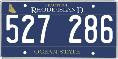RI license plate 527286