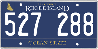 RI license plate 527288