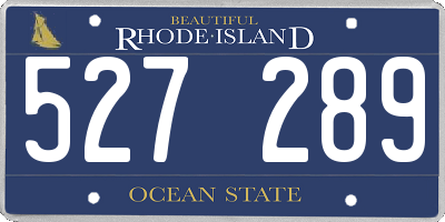 RI license plate 527289