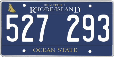 RI license plate 527293