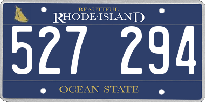 RI license plate 527294